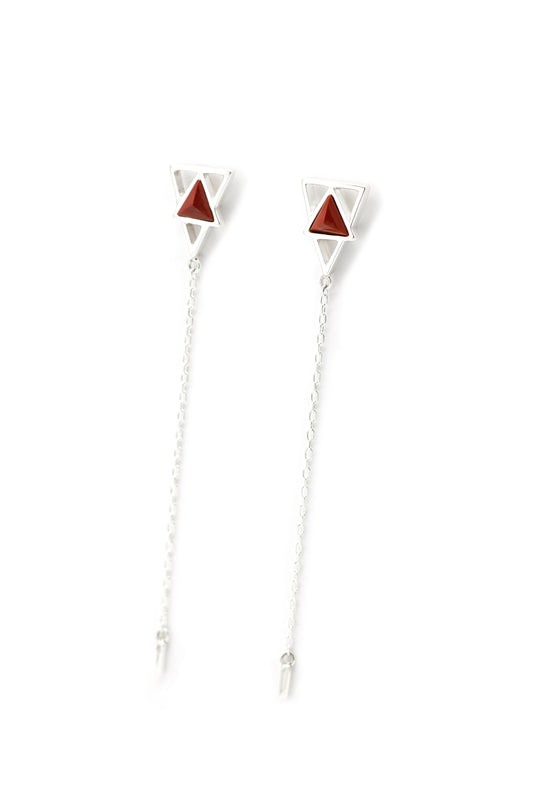 UNCU EARRINGS RED JASPER