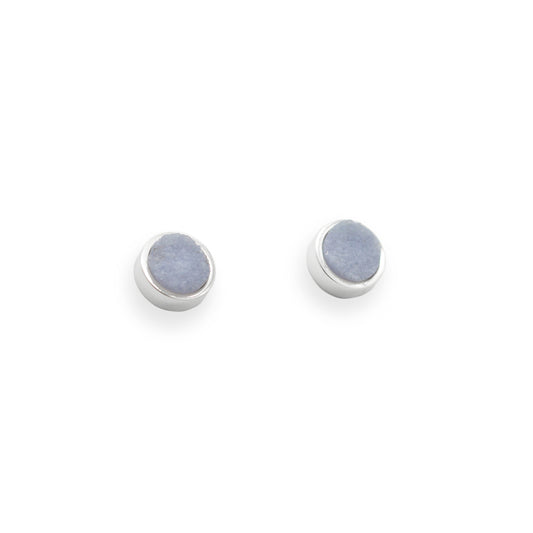 STUD EARRINGS CHALCEDONY