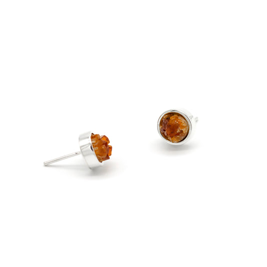 STUD EARRINGS CITRINE